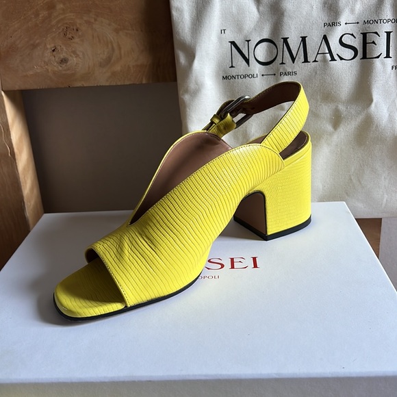 Nomasei Baghera shoes in embossed yellow size 39.5 eu (8.5 USA) - Picture 6 of 9